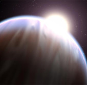 Экзопланета HD 189733b в представлении художника